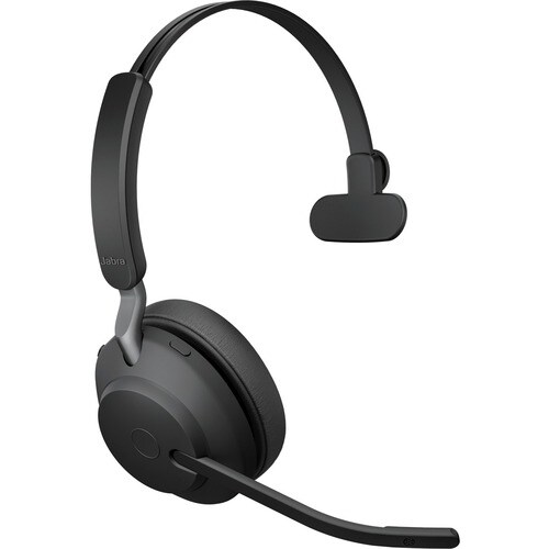 Jabra Evolve2 65 Sem fios Headset Mono Fone de ouvido - Preto - Monaural - Supra-aural - Bluetooth - USB tipo A