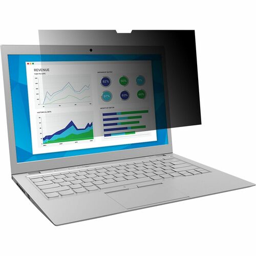 3M Anti-glare Privacy Screen Filter - Black, Matte - For 33.8 cm (13.3") Widescreen LCD 2 in 1 Notebook - 16:9 - Blue Ligh