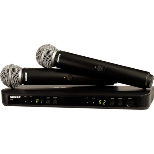 Shure Wireless Dual Vocal System with two SM58 - 572 MHz to 596 MHz Operating Frequency - 50 Hz to 15 kHz Frequency Respon