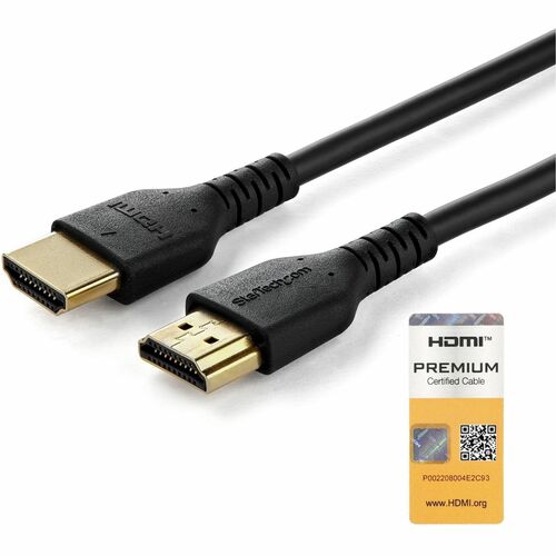 StarTech.com 2m Premium Certified HDMI 2.0 Cable with Ethernet - 6ft High Speed UHD 4K 60Hz HDR Durable Rugged Ultra HD HD