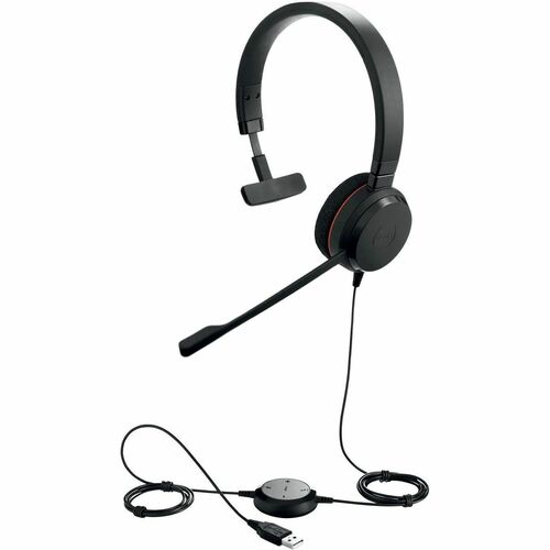 Jabra EVOLVE 20 Wired Over-the-head Mono Headset - Black - Monaural - Supra-aural - Noise Cancelling Microphone - Noise Ca