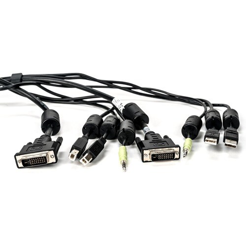 VERTIV 3.05 m KVM Cable - Cable for KVM Switch, Workstation - First End: USB, Audio, DVI-D (Single-Link) Digital Video