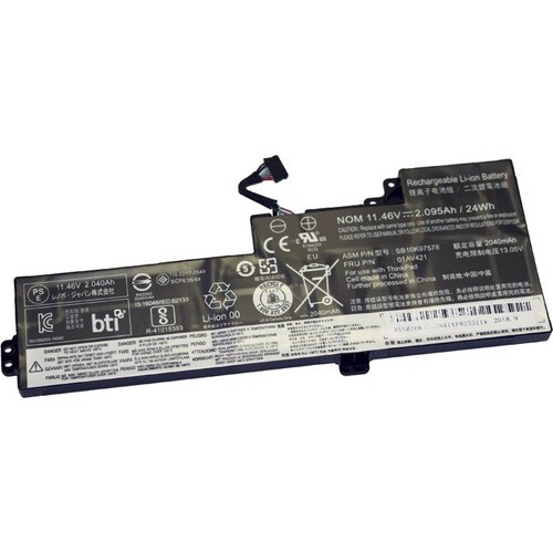 BTI 01AV421-BTI 11.46V 24WHR LI-ION BATTERY 01AV419, SB10K97576, 01AV420, SB10K97577, 01AV421, SB10K97578, 01AV489 THINKPA