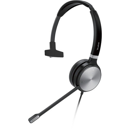 Yealink UH36 Kabel Kopfbügel Mono Headset - Schwarz/Silber - Monaural - Ohraufliegend - 20 Hz bis 20 kHz Frequenzgang - 12