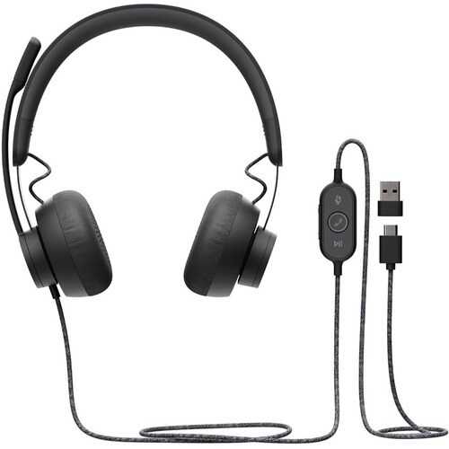 Logitech Zone Kabel Kopfbügel Stereo Headset - Binaural - Ohrumschließend - 20 Hz bis 16 kHz Frequenzgang - 190 cm Kabel -