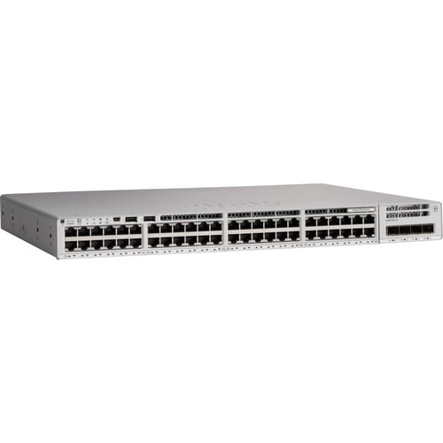 Cisco Switch Catalyst 9200, 48 Puertos Gigabit Ethernet, PoE+, Network Essentials, Incluye cable CAB-TA-NA, la suscripción