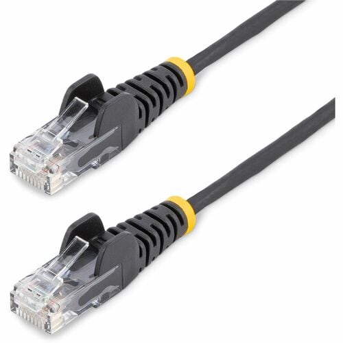 StarTech.com 2 m CAT6 Cable - Slim CAT6 Patch Cord - Black - Snagless RJ45 Connectors - Gigabit Ethernet Cable - 28 AWG (N