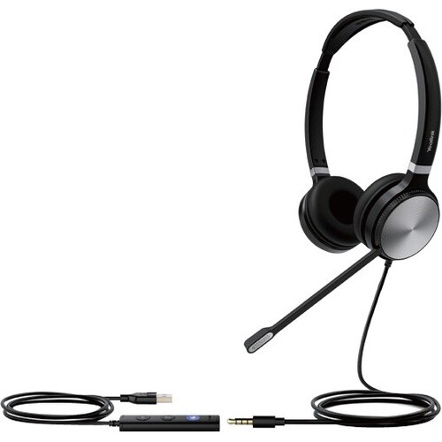 Yealink USB Wired Headset - Stereo - USB, Mini-phone (3.5mm) - Wired - 32 Ohm - 20 Hz - 20 kHz - Over-the-head - Binaural 