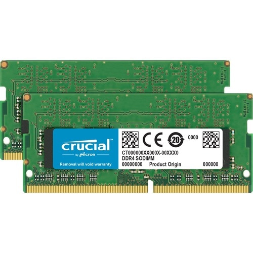 Micron 64GB (2 x 32GB) DDR4 SDRAM Memory Kit - For Notebook - 64 GB (2 x 32GB) - DDR4-3200/PC4-25600 DDR4 SDRAM - 3200 MHz