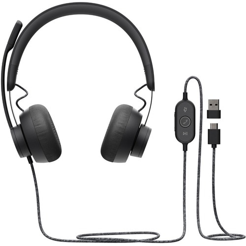 Logitech Zone Wired Teams Over-the-head Stereo Headset - Binaural - Circumaural - 32 Ohm - 20 Hz to 16 kHz - 190 cm Cable 