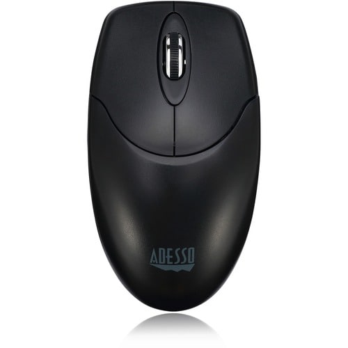 Adesso Antimicrobial Wireless Desktop Mouse - Optical - Wireless - 30 ft - Radio Frequency - 2.40 GHz - Black - USB Type A