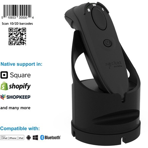 Socket Mobile DuraScan D740 Handheld Barcode Scanner - Wireless Connectivity - Black - 495.30 mm Scan Distance - 1D, 2D - 