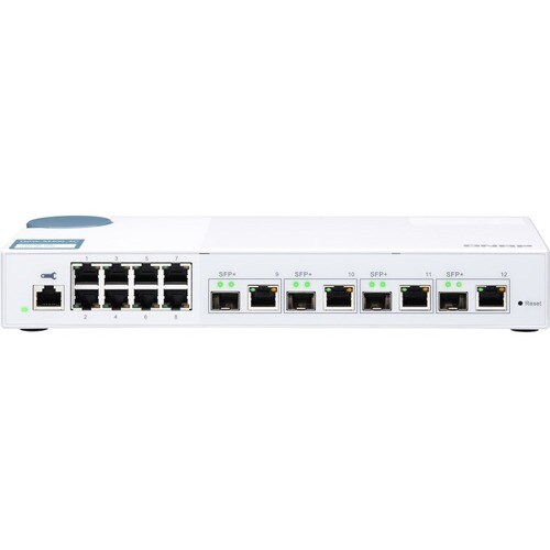QNAP QSW-M408-4C 8 Ports Manageable Ethernet Switch - Gigabit Ethernet, 10 Gigabit Ethernet - 10/100/1000Base-T, 10GBase-T
