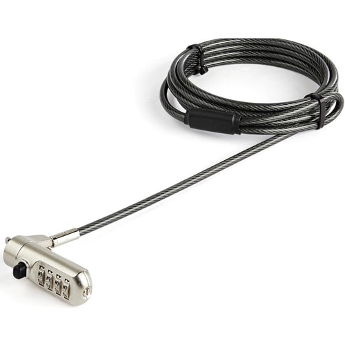 StarTech.com 6.5ft Laptop Cable Lock for Nano Slot Computer/Tablet/Device - Anti-Theft 4 Digit Combination Security Cable 