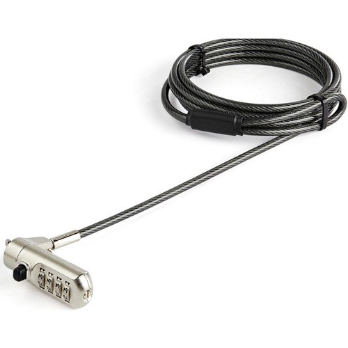 StarTech.com 6.5ft Laptop Cable Lock for Nano Slot Computer/Tablet/Device - Anti-Theft 4 Digit Combination Security Cable 