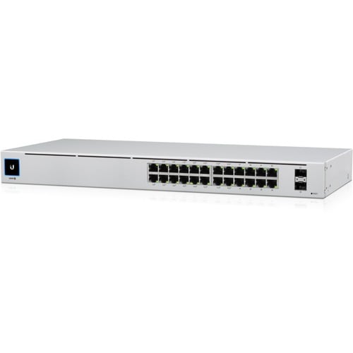 Ubiquiti USW-24-POE Ethernet Switch - 24 Ports - Manageable - 2 Layer Supported - Modular - 2 SFP Slots - Optical Fiber, T