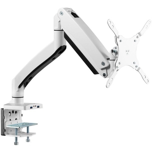 SIIG Single Monitor Aluminum Heavy Duty Desk Mount with USB and Audio Ports - 17" to 43" - Single Monitor Aluminum Heavy D