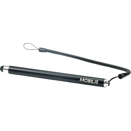 Stylet MOBILIS - 10 - Capacitive Type d'écran tactile supportée - Métal - Noir mat - Smartphone, Tablette Appareil compatible
