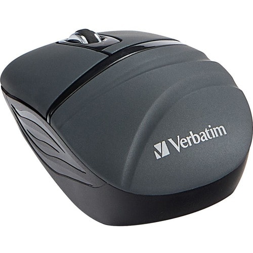 Verbatim Wireless Mini Travel Mouse, Commuter Series - Graphite - Optical - Radio Frequency - 2.40 GHz - Graphite - 1000 d