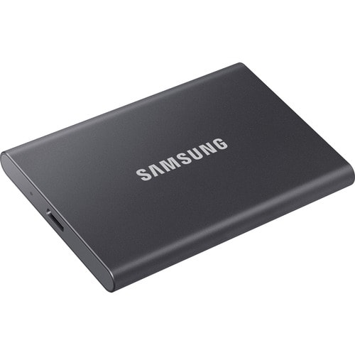  SSD Externe T7 Samsung 1To Gris titane MU-PC1T0T, vitesse de lecture jusqu'à 1050 Mo/s, résiste aux chutes jusqu'à 2m