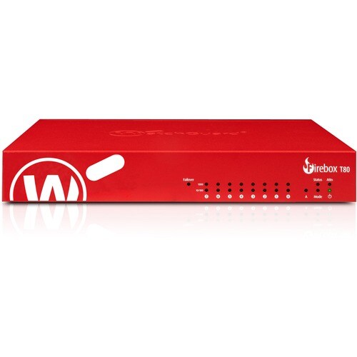 WatchGuard Trade Up to WatchGuard Firebox T80 with 1-yr Basic Security Suite (US) - 8 Port - 10/100/1000Base-T - Gigabit E