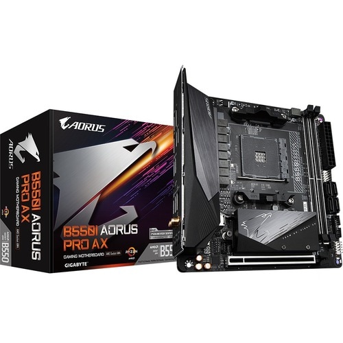 Aorus Ultra Durable B550I AORUS PRO AX Desktop Motherboard - AMD B550 Chipset - Socket AM4 - Mini ITX - Ryzen 3, Ryzen 5, 