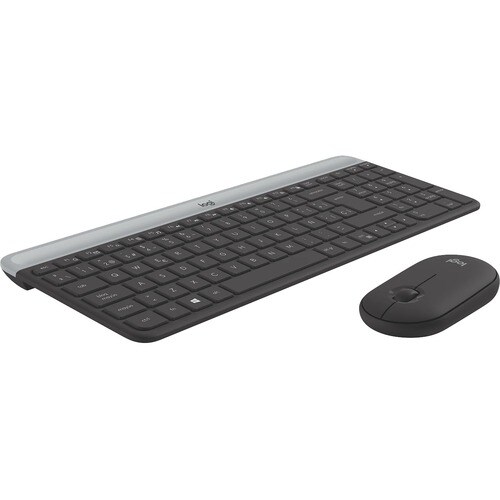 Logitech Slim Wireless Keyboard and Mouse Combo MK470 - USB Wireless RF - Spanish - USB Wireless RF - Optical - 1000 dpi -