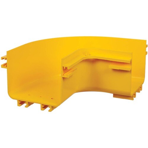 Tripp Lite series Toolless Horizontal 90-Degree Elbow for Fiber Routing System, 120 mm (5 in) - Elbow - Yellow - Polyvinyl
