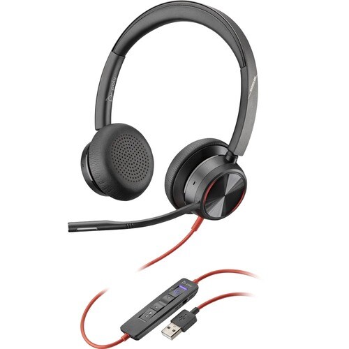 Plantronics Blackwire BW8225-M Kabel Kopfbügel Stereo Headset - Binaural - Ohraufliegend - 20 Hz bis 20 kHz Frequenzgang -
