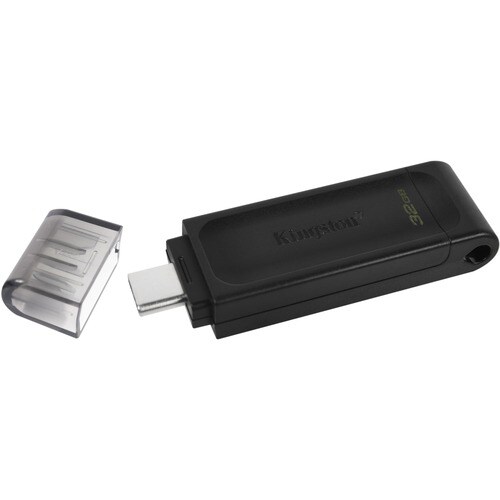 Pen Drive Kingston DataTraveler 70 - 32 GB - USB 3.2 (Gen 1) Tipo C - Nero - 5 Anno/i Garanzia