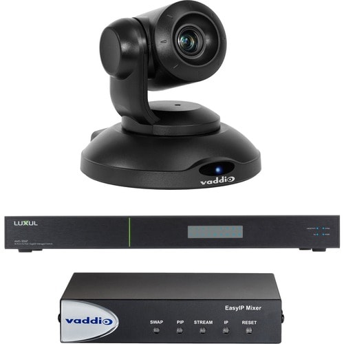 Vaddio EasyIP 10 Mixer Kit - Video Conferencing System - Includes PTZ Camera and Mixer - Black
