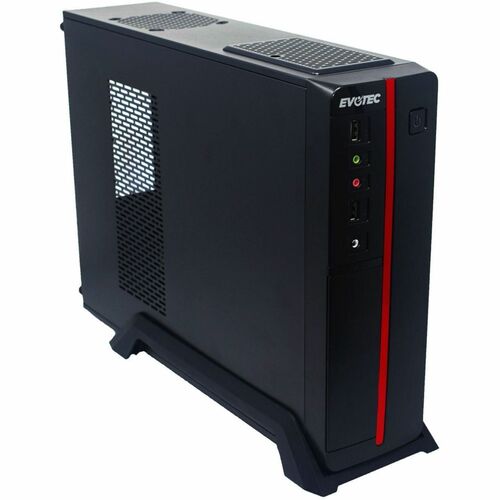 EVOTEC Gabinete para computadora gamer - Mini ATX Placa base admitida - Media torre - Metálico - Negro - 600W - Fuente de 