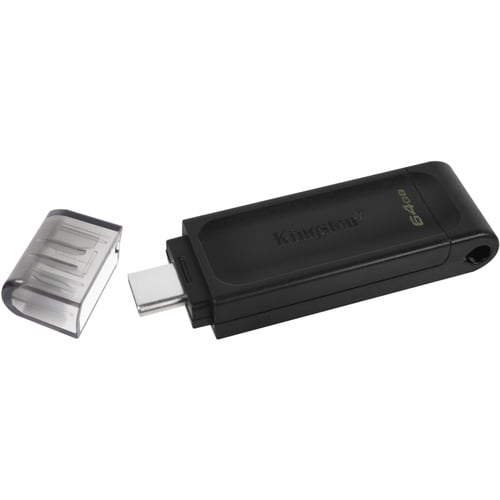 Kingston DataTraveler 70 64 GB USB 3.2 (Gen 1) Typ C Flash-Laufwerk - Schwarz