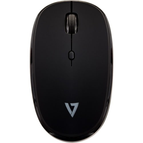 V7 MW550BT Mouse - Bluetooth - USB - 4 Button(s) - Black - Wireless - 2.40 GHz - 800 dpi - Symmetrical - AA Battery Supported