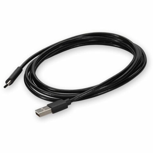 AddOn 2m USB A 2.0 Male to USB C 2.0 Male Black Extension Cable - 6.56 ft USB-C/USB-A Data Transfer Cable for Notebook, PC