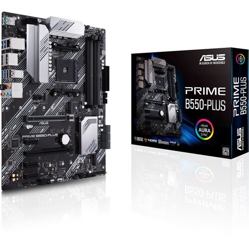 Carte Mère Asus Prime B550-PLUS - AMD B550 Chipset - Socket AM4 - ATX - 128 Go DDR4 SDRAM RAM maximale - DIMM, UDIMM - 4 x