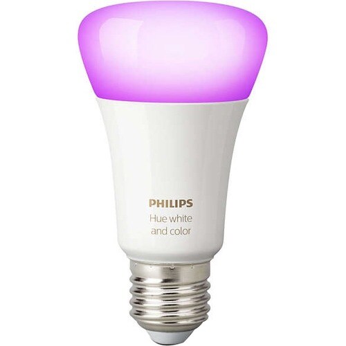 Philips Hue LED Light Bulb - 10 W - 60 W Incandescent Equivalent Wattage - 230 V AC - 806 lm - A19 Size - White Ambiance L