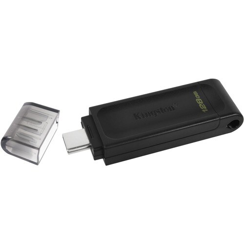 Kingston DataTraveler 70 DT70 128 GB USB 3.2 (Geração 1) Tipo C Unidade Flash - Preto