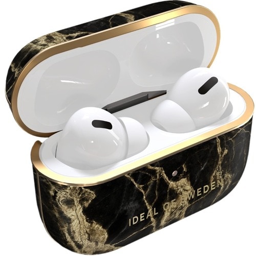 iDeal Of Sweden Carrying Case Apple AirPods Pro - Canvas Body - Golden Smoke Marble