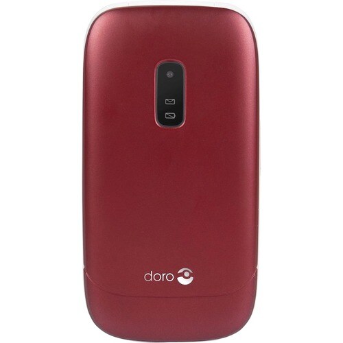 Doro 6031 Feature Phone - 6.1 cm (2.4") 320 x 240 - 2G - Red, White - Flip - 1 SIM Support - SIM-free - Rear Camera: 300 K