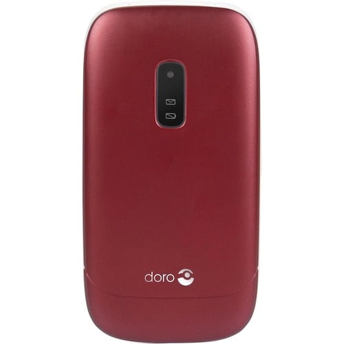 Doro 6031 Feature Phone - 6.1 cm (2.4") 320 x 240 - 2G - Red, White - Flip - 1 SIM Support - SIM-free - Rear Camera: 300 K