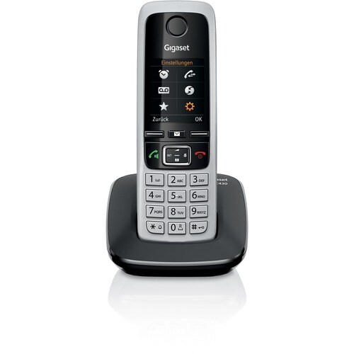 Gigaset C430 DECT Cordless Phone - Black, Grey - Cordless - Corded - 1 x Phone Line - 1 x Handset - 1 Simultaneous Calls -