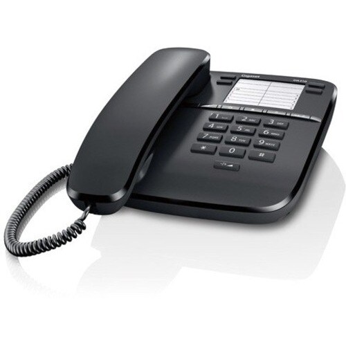 Gigaset DA310 Standard Phone - Black - Corded - Corded - 1 x Phone Line - 1 Simultaneous Calls - Hearing Aid Compatible