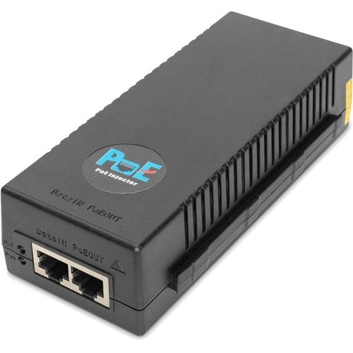 Digitus DN-95108 PoE Injector - 120 V AC, 230 V AC Input - 52 V DC Output - 1 x Gigabit Ethernet Input Port(s) - 1 x Gigab