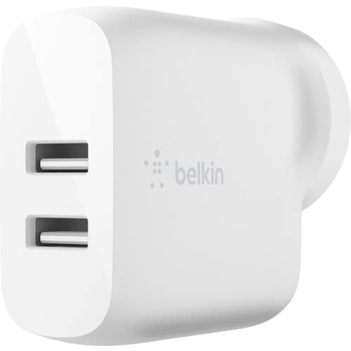 Belkin BOOST↑CHARGE 24 W AC Adapter - USB - For Smartphone, Tablet PC, Power Bank, iPad Pro - 4.80 A Output - White