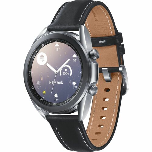 Samsung Galaxy Watch3 (41MM), Mystic Silver (Bluetooth) - Round - 1.82" (46.20 mm) - 0.44" (11.10 mm) - 1.61" (41 mm) - EC