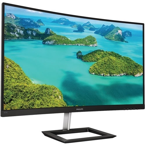 Philips 322E1C 32" Class Full HD Curved Screen LCD Monitor - 16:9 - Textured Black - 31.5" Viewable - Vertical Alignment (