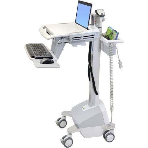 Ergotron StyleView Laptop Cart - 8.16 kg Capacity - 4 Casters - Aluminium