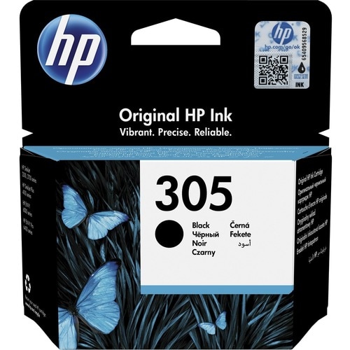 HP 305 BLACK ORIGINAL INK EN/RU/FR/PL/CZ/HU CARTRIDGE