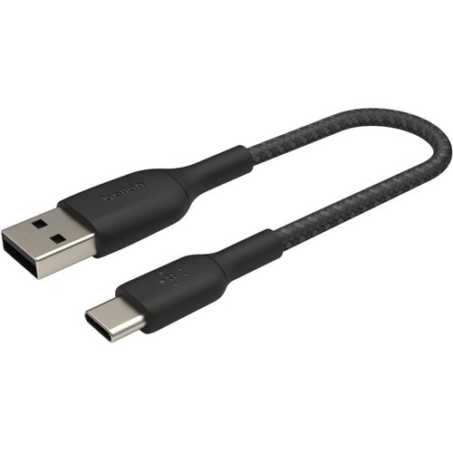 Belkin Braided USB-C to USB-A Cable (1m / 3.3ft, Black) - 1.01 m USB-C/USB-A Data Transfer Cable for Smartphone, Tablet, N